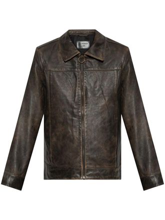 AllSaints Alkan leather jacket - men - Leather - M - Brown