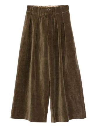 Uma Wang Pantaloni crop a gamba ampia - UW240 MUSTARD