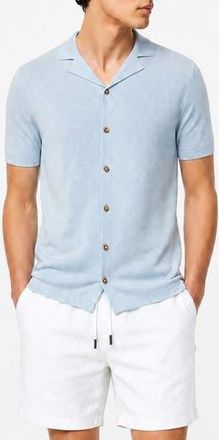 Onia Cotton Linen Blend Camp Sweater in Ice at Nordstrom Rack, Size Xx-Large