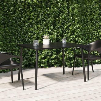 Berkfield Home Garden Table Anthracite 110x80x71 cm Steel in Black | Size: 110 x 80 x 71 cm