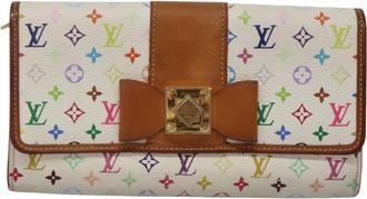 Louis Vuitton Sarah White Canvas Wallet (Pre-Owned)