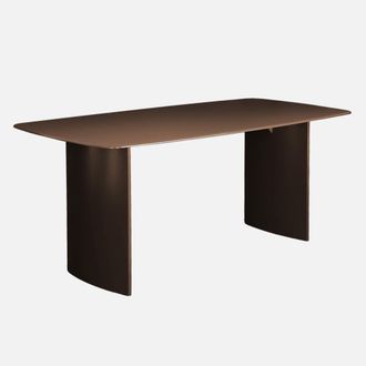 Sweeek Mesa De Comedor Con Tablero De Vidrio Templado Acabado Arenado, 8 Plazas