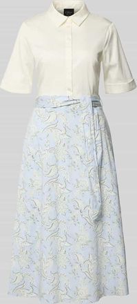 s.Oliver Black Label Tailliertes Hemdblusenkleid aus Baumwoll-Mix in Rauchblau, Gr&ouml;&szlig;e 36