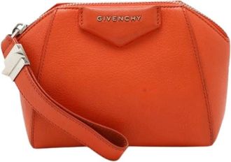 Givenchy Pre-owned Clutches, female, Orange, Size: ONE SIZE Pre-owned Leather Clutch