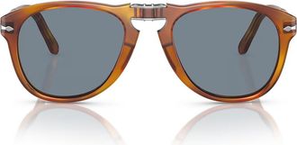 Persol Havana PO0714SM Steve McQueen Foldable Pilot Sunglasses