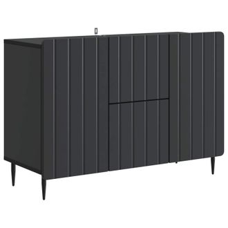 vidaXL Aparador Con Caj&oacute;n Negro 89 X 34,5 X 62 Cm Madera De Ingenier&iacute;a Vidaxl