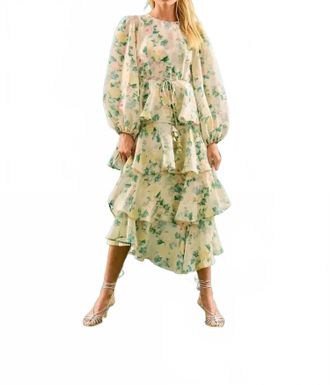 Hunter Bell Chelsea Midi Dress In Garden Rose Peony