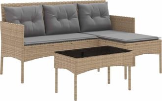 vidaXL Conjunto De Sof&aacute;s De Jard&iacute;n 2 Uds. Rat&aacute;n Sint&eacute;tico Vidaxl