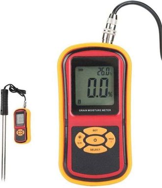 OEM Analizador De Humedad De Granos - Gm640 - Mide La Humedad Y La Temperatura - Pantalla Lcd Retroiluminada - Sonda De Precisi&oacute;n