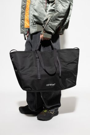 Off-white Diagonal Spray Shopper Bag, Mens, Black