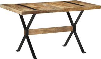 vidaXL Mesa De Comedor 140x70x76 Cm Madera De Manguera Rugosa - 303109