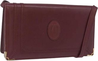 Cartier Pre-owned Vintage Schoudertas - Dames - Vintage Schoudertas - Rood - ONE Size - Leer - Vintage