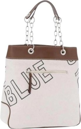 Burberry Pre-owned Vintage Tote Bag - Dames - Vintage Shopper - Wit - ONE Size - Leer - Vintage