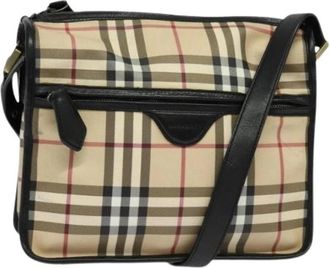 Burberry Tweedehands leren schoudertassen - Dames - Vintage Schoudertas - Beige - ONE Size - Leer - Vintage
