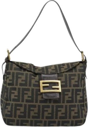 Fendi Pre-owned Vintage Schoudertas - Dames - Vintage Schoudertas - Bruin - ONE Size - Leer - Vintage