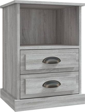 vidaXL Bedside Cabinet Grey Sonoma 43x36x60 cm Vidaxl