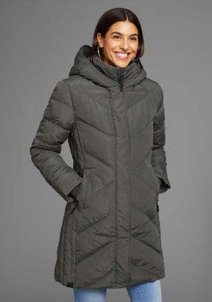 Kangaroos Winterjacke KANGAROOS, Damen, Gr. 38, gr&uuml;n (dunkelgr&uuml;n), Obermaterial: 100% Polyester. Futter: 100% Polyester. Wattierung: 100% Polyester, figurumspie