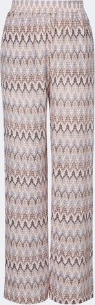 Melissa Odabash Olivia chevron knitted wide-leg pants