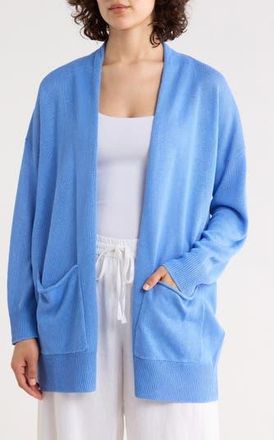 Eileen Fisher Patch Pocket Organic Linen & Organic Cotton Cardigan in Ultramarine at Nordstrom Rack, Size Xx-Small