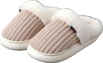 Generic Cloud Slippers for Women Men, Womens Unisex Winter Cozy & Stylish Fashion Booties Slipper Casual Home Shoes (Khaki-a, M, Adult, Women, 3.5, Numeric Ra