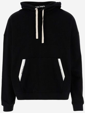 Palm Angels Black Solid Hood Sweatshirt