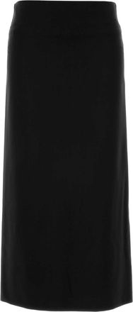 Jil Sander Black Jersey Skirt