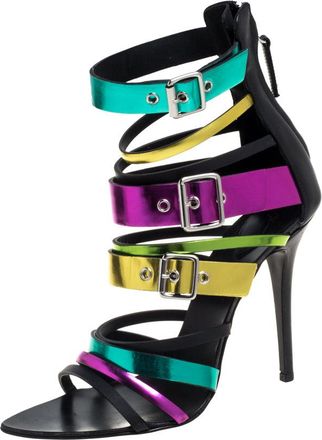 Giuseppe Zanotti Multicolor Leather Cage Sandals