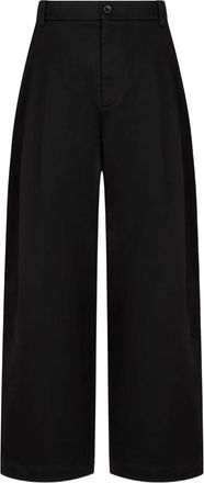 TOMBOY Geplooide broek met riemlussen - Zwart