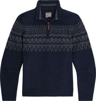 Royal Robbins Arch Rock Quarter Zip Merino Wool Pullover in Navy Heather Shasta Pt at Nordstrom, Size X-Large