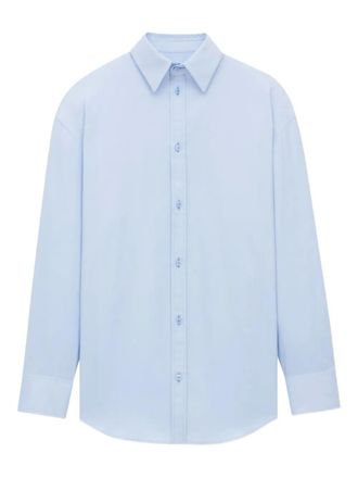 Saint Laurent oxford cotton shirt - women - Cotton - 38 - Blue