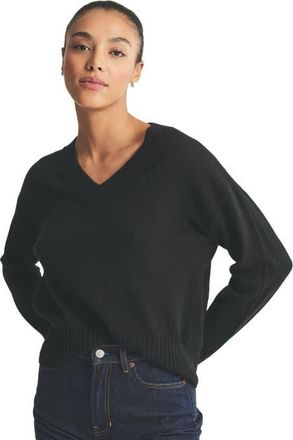 Naadam Signature Cashmere Classic V-Neck Sweater in Black at Nordstrom, Size X-Small