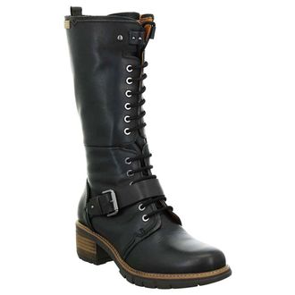 Pikolinos San Sebastia W1T Leather Womens Calf Length Boots - Black - Size:UK 4-4.5
