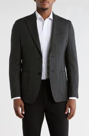 Calvin Klein Herringbone Notch Lapel Sport Coat in Green at Nordstrom Rack, Size 42 Regular