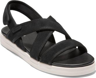 Cole Haan Nantucket Drift Sandal in Black Suede/Black Gros Grain at Nordstrom Rack, Size 7.5