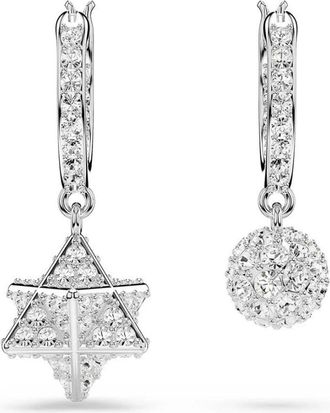 Swarovski Dextera Oorhangers - Dames - Oorbellen - Grijs - ONE Size - Accessoires