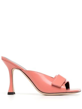 by FAR Mules Olivia con punta quadrata - Rosa