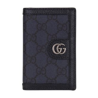 Gucci Bi-fold Portemonnee - Heren - Portefeuilles - Blauw - ONE Size - Leer - Accessoires