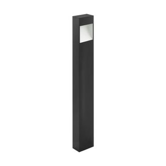 Loops IP44 Outdoor Pedestal Light Anthracite Tall Square Post 10W Built in LED