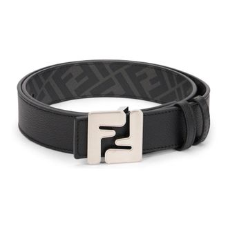 Fendi FF Squared Belt - male - Fendi - Belts - Black - 85 CM - Accessories