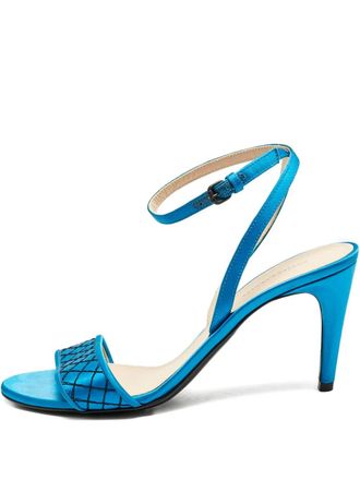 Bottega Veneta 90mm mesh-detail sandals - Blue