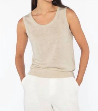 Kinross Cashmere Scoop-Neck Tank Top In Oat