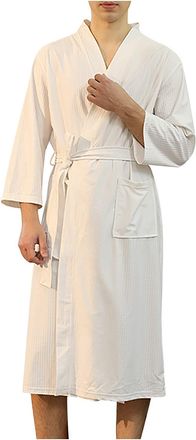 Generic Waffle Dressing Gown Women: Bathrobes Women Soft Waffle Robe Spa Quick-Drying Robe Mens And Womens Breathable Robe Unisex Hotel Robe Long Robe Lightwe