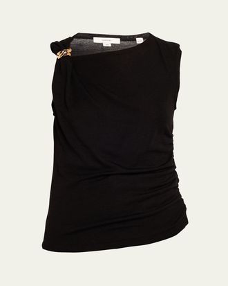 Vince Sleeveless Gathered Top