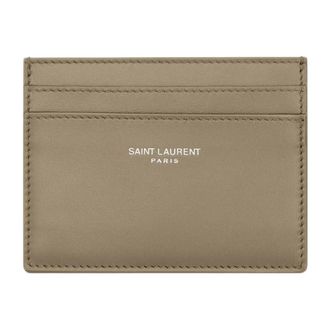 Saint Laurent Wallets & Cardholders, male, Beige, Size: ONE SIZE Paris Card Case
