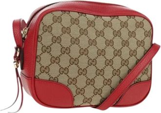 Gucci Pre-owned Cross Body Bags, female, Beige, Size: ONE SIZE Pre-owned Vintage Shoulder Bag
