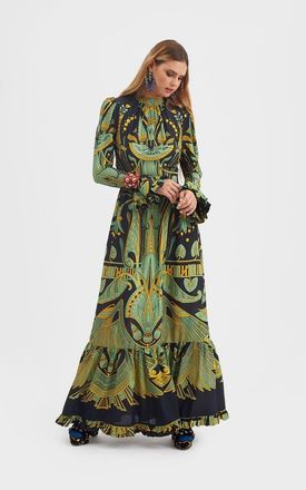 La DoubleJ Visconti Dress in The Nile Plac&eacute;e Black at Nordstrom, Size X-Small It