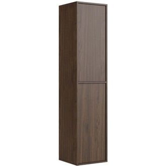 Badplaats Mobile bagno Mali 38 x 33 x 160 cm - Marrone noce - sospeso con 2 ante
