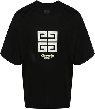 Givenchy 4G-motif cotton T-shirt - men - Cotton/Polyester - M - Black