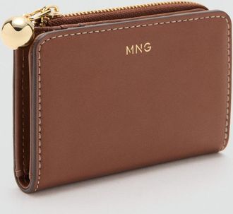 Mango Portafoglio piccolo mini perline marrone medio - Donna - Taglia unica - MANGO