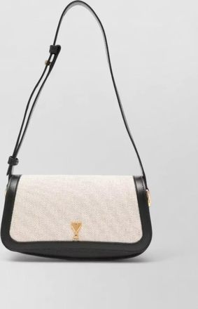 Ami paris shoulder bag textured strap gold hardware